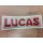 Aufkleber LUCAS Batterie ca. 12x4,5cm silber