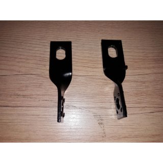 Paar Halter Bremsschlauch vorne, Spitfire / Herald, Edelstahl schwarz gepulvert