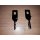 Paar Halter Bremsschlauch vorne, Spitfire / Herald, Edelstahl schwarz gepulvert